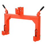 3 Pt Quick Hitch Adapter For Category 1 & 2 W/ Adjustable Bolt Tractor 3000lb,Orange 92087500