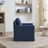 29.92'' Swivel Accent Chair, Upholstered Skirted Swivel Chair with Removable Back Cushion, 360 W3188P282084