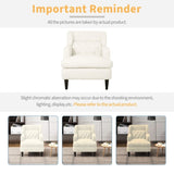 Upholstered Accent Chair Tufted Armchair for Living Room and Bedroom, Beige N763P193158A