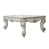 Antique Pearl Coffee Table with Scrolled Leg B062P209127