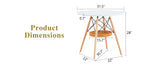 31.5-inch diameter circular dining table, white MDF vacuum formed tabletop, solid wood legs, with W1151P431133