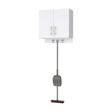 Weiser Wall Storage Cabinet, Space Saver Storage Cabinet with Broom Hangers B128P148844
