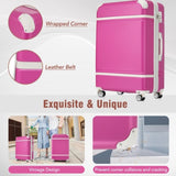 Hardshell Luggage Sets 3 Pieces 20"24" Luggages and Cosmetic Case Spinner Suitcase with TSA Lock N732P171583H