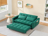 55 "green velvet sofa, elegant with convenient pockets, clever interpretation of the three-in-one W3371P315005