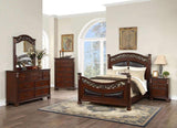 Bedroom Furniture Traditional Look Unique Wooden Nightstand Drawers Bed Side Table Cherry HSESF00F5486