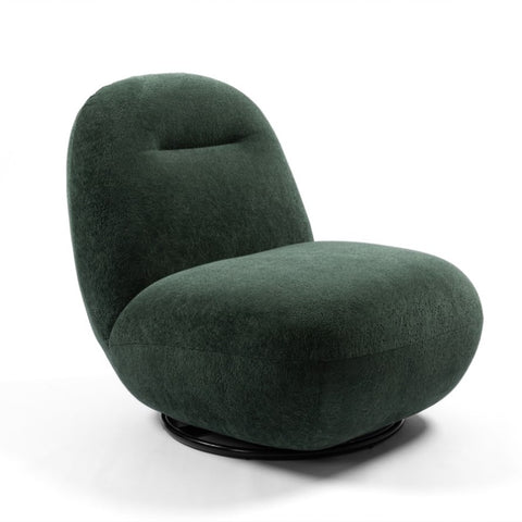 ZUN Luxury Modern Swivel Accent Chair, Tight Back Ice Flower Velvet Sofa Chair, Minimalist Style Comfy W2664P256537