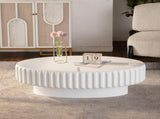 Fluted Storage Table with Lift-Off Lid, Sleek Texture, Perfect for Modern Living W3081P389043