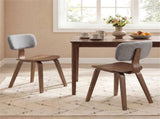 Set of 2 Dining Chair Set , Teddy Velvet Upholstery & Plush Padded Design 31439802