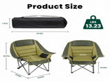 Oversized Heavy Duty Camping Chair, 500 lbs Capacity, Foldable Outdoor Seat with Cup Holder & Side 92230334