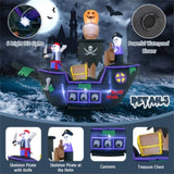 7 foot inflatable Halloween pirate boat with LED light blower 54667092