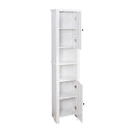 ZUN Bathroom Floor Storage Cabinet with 2 Doors Living Room Wooden Cabinet with 6 Shelves 15.75 11.81 14167354