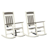 Outdoor Rockings Set of 2, Durable HDPE Patio Oversized Rockers for Adults, Porch Rocking W1859P360054