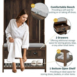 U-Can Hall Tree with 6 Hooks and Hinged Lid, Coat Hanger, Entryway Bench, Storage Bench, 3-in-1 N724P184891D