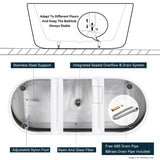 67" Acrylic Freestanding Bathtub, Modern & Contemporary Design Soaking Tub with Toe-tap Drain in W2568P166065