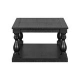 U_STYLE Vintage Coffee Table Featuring Artistic Vase Column Legs and Luxurious Pine Veneer for N711P256967B