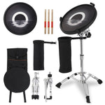 ZUN 12in Drum Practice Pad Kit with Snare Drum Stand, Backpack, Drumsticks 35218372