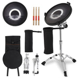 ZUN 12in Drum Practice Pad Kit with Snare Drum Stand, Backpack, Drumsticks 35218372