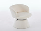 Adjustable Height 360&deg Swivel Bar Stool, Modern Chenille Upholstered Round Dining Chair, W1143P460575