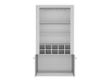 Cabinet 4-Tier, Glass Holder Stemware Rack, Wine Cabinet, Liquor Cabinet, 10 Bottle Cubbies, 4 B097P221379