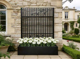 Metal Planter Box with Trellis 70.9in H x 43.3in W x 15.8in D - Outdoor Raised Garden Bed with W1586P455883