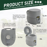 ZUN 5.3 Gallons Portable Toilet W2181P198542