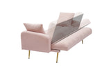 69 Inch Sofa Bed Pink with Adjustable Teddy Sofa for Small Space Living Room and Bedroom W3356P298524