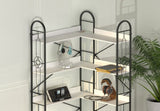 5 Tier Bookshelf, Industrial Style Corner Bookshelf, Thickened iron frame and thickened laminate W3062P289212