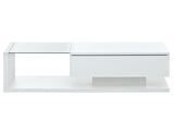 ON-TREND Modern Coffee Table with Tempered Glass, Wooden Cocktail Table with WF303936AAK