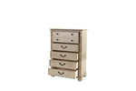 ZUN Antique Silver 1pc Chest Of Drawers Storage Bedroom Furniture Traditional Classic Style Chest B011P238882