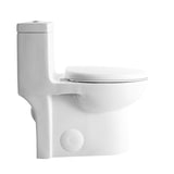 1.28 GPF Single-flush One Piece Toilet,Button on the Tank top, Water-Saving Elongated Comfort Height W3192P277907