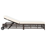 TREXM Outdoor Lounge, Patio Chaise Lounge with 5-Position Backrest, Rattan Outdoor Lounge N715P207900D
