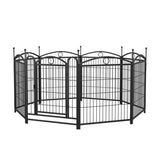 Dog Playpen Indoor 32 inch 8 Panels Metal Dog Pen Pet Dog Fence Outdoor Exercise Pen with Doors, 41076390