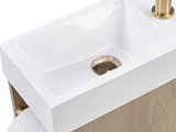 16 inch Bathroom Vanity Sink Combo for Small Bathroom - Natural Ash W3520P327621