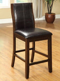 Transitional Dining Room Counter Height Chairs Set of 2pc High Chairs only Brown Cherry Unique B011P156648