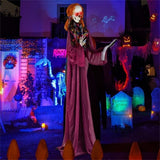 6ft Life-Size Animated Halloween Girl Prop - Eerie Book, Sound-Activated 42831267