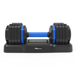 ZUN Adjustable Dumbbell - 55lb Single Dumbbell with Anti-Slip, Fast Adjust Weight by Turning 54473935