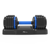 ZUN Adjustable Dumbbell - 55lb Single Dumbbell with Anti-Slip, Fast Adjust Weight by Turning 54473935