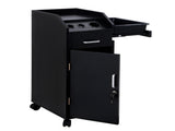Hair Salon Storage Cart with Wheels & 3 Hair Dryer Holders & 4 Drawers & Lock & 2 Keys, Hairdressing 03688637