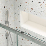 44"-48"W x 72"H sliding shower door, sliding door, with 1/4" tempered glass and Polished Chrome W2122P196339
