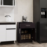 Mayorca Multistorage Pantry Cabinet, One Drawer, Two Interior Shelves Black Wengue B200P286970