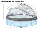 10 Foot Round Multifunctional All Weather Cover Pool Dome Enclosure for Outdoor Pools, Compatible 73376164