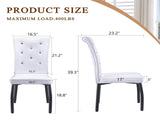 A set of 4 white and black vintage crocodile leather cushioned dining chairs, featuring crystal W3226P344024