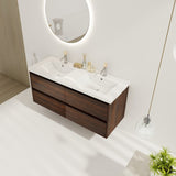 48 Inch Bathroom Vanity With Dual Sink, Resin Sink, 4 Soft Close Drawers, 48x18 W999110579