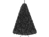 7 FT Black Pre-Lit Christmas Tree with Purple LED Lights, 1096 Branch Tips, Gothic Halloween Holiday 20654509