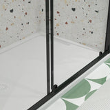 50"-54"W x 72"H sliding shower door, sliding door, with 1/4" tempered glass and Matted Black finish W2122P228622