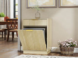 10-Gallon Woodgrain Tilt-Out Trash Can Cabinet with Wave-Textured Drawer & Pull-Out Bin W2557P319050