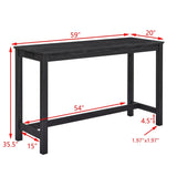 59 Inch Bar, Dining, Sofa with Power Outlet, 3 Upholstered Stools, 4 Piece Bar 64149332