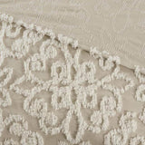 3 piece Tufted Cotton bedspread set Taupe King/Cal King B035129059