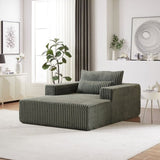 75-Inch Corduroy Sponge Sofa Lounge Chair,No Assembly Required,Fluffy Modern Sleeper Chair for W834P206093
