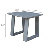 Outdoor Indoor Aluminum Square End Table/Side Table, Powdered Pewter B01051497